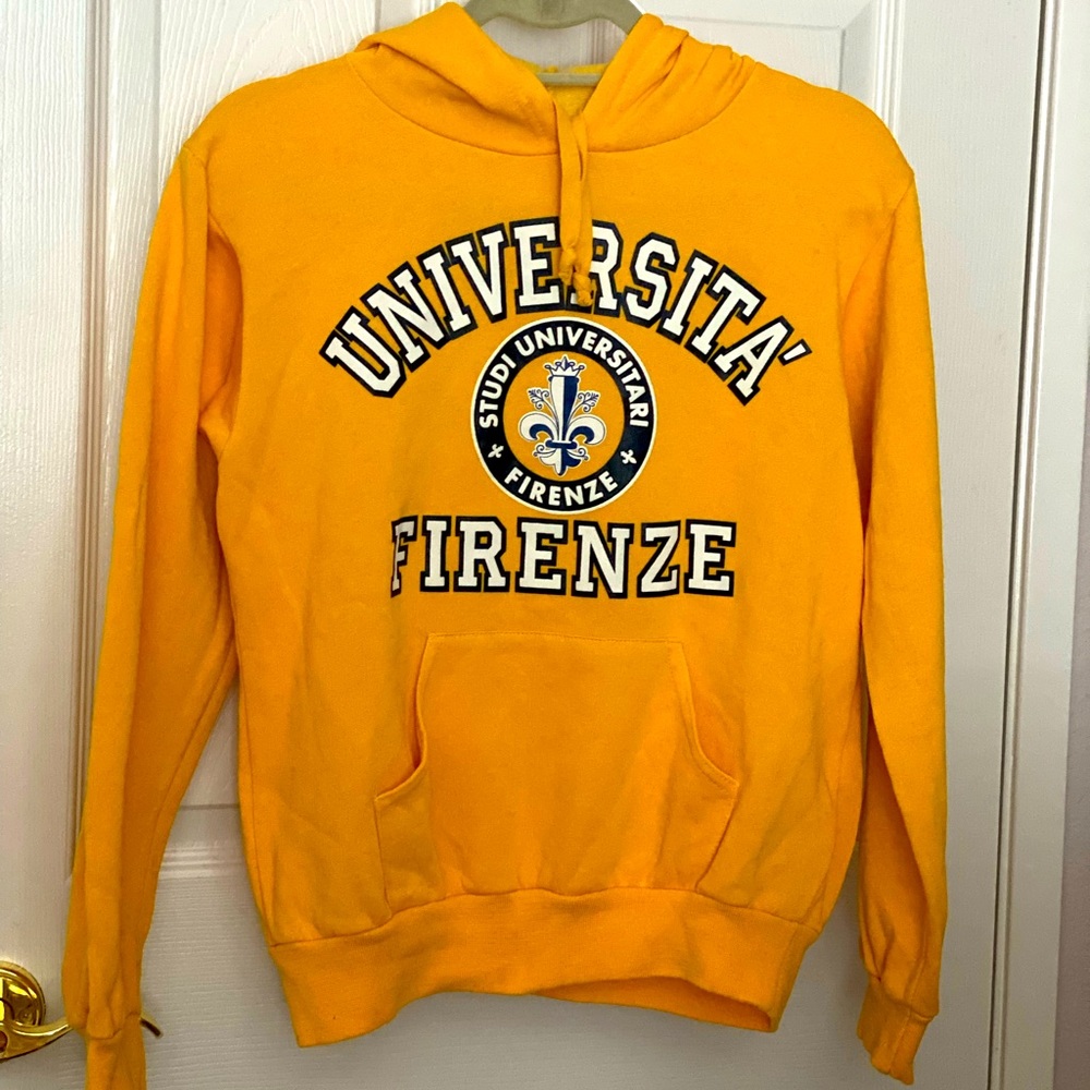 University of Florence hoodie in Sz S in yellow
